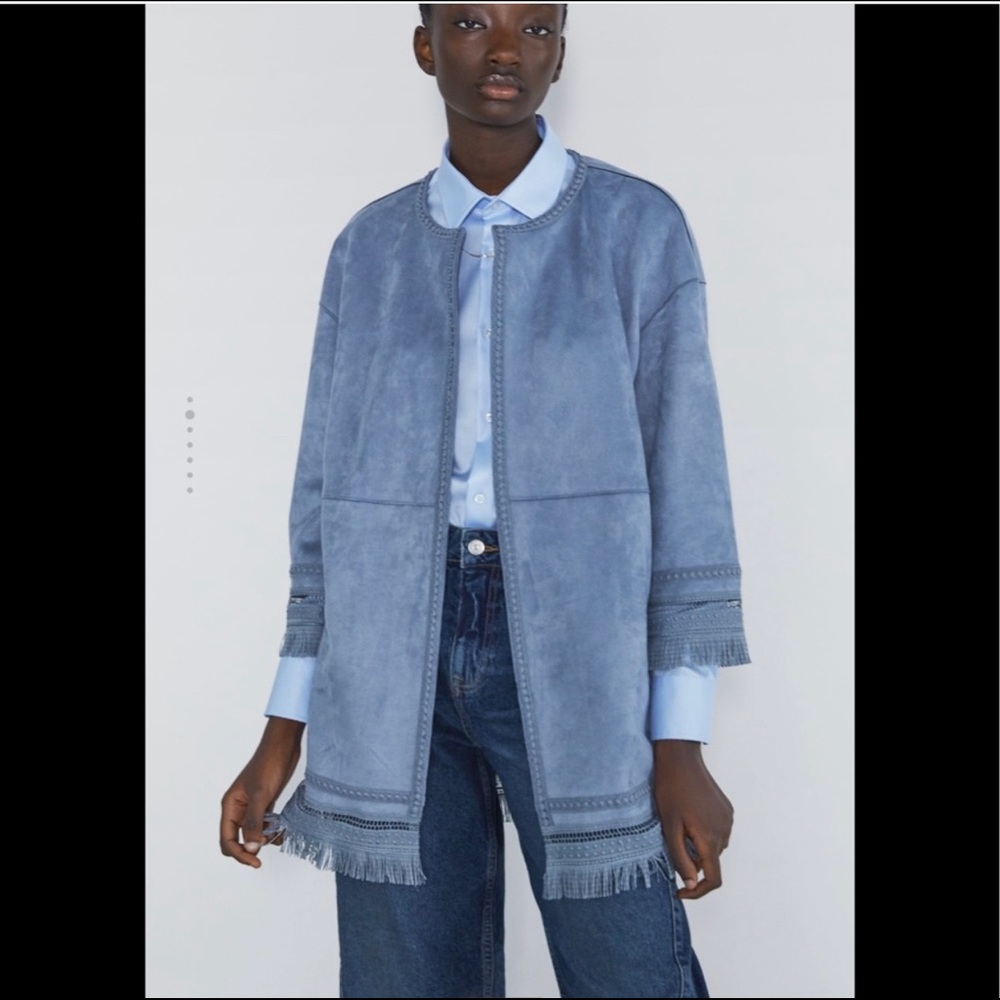 ZARA FRINGE SUADE JACKET